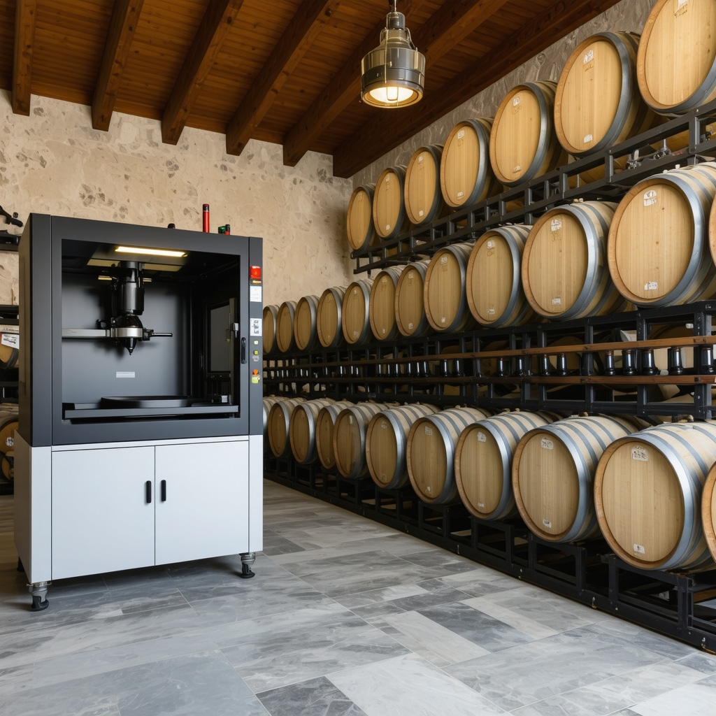 Wine laboratory with gas chromatograph and mass spectrometer in a Macedonian winery interior