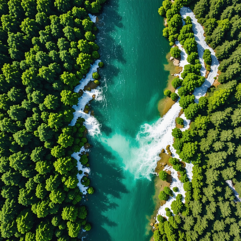 Drone and sensors monitoring biodiversity in Krka National Park over river and waterfalls