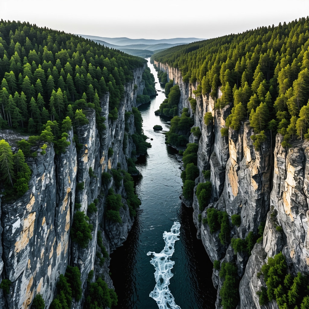 Aerial photograph of Porțile de Fier gorge featuring cliffs, forests, and Danube river illustrating conservation efforts