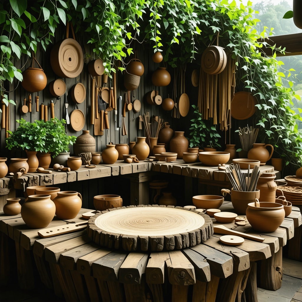 Traditional artisans working in eco-friendly workshop in Pljevlja