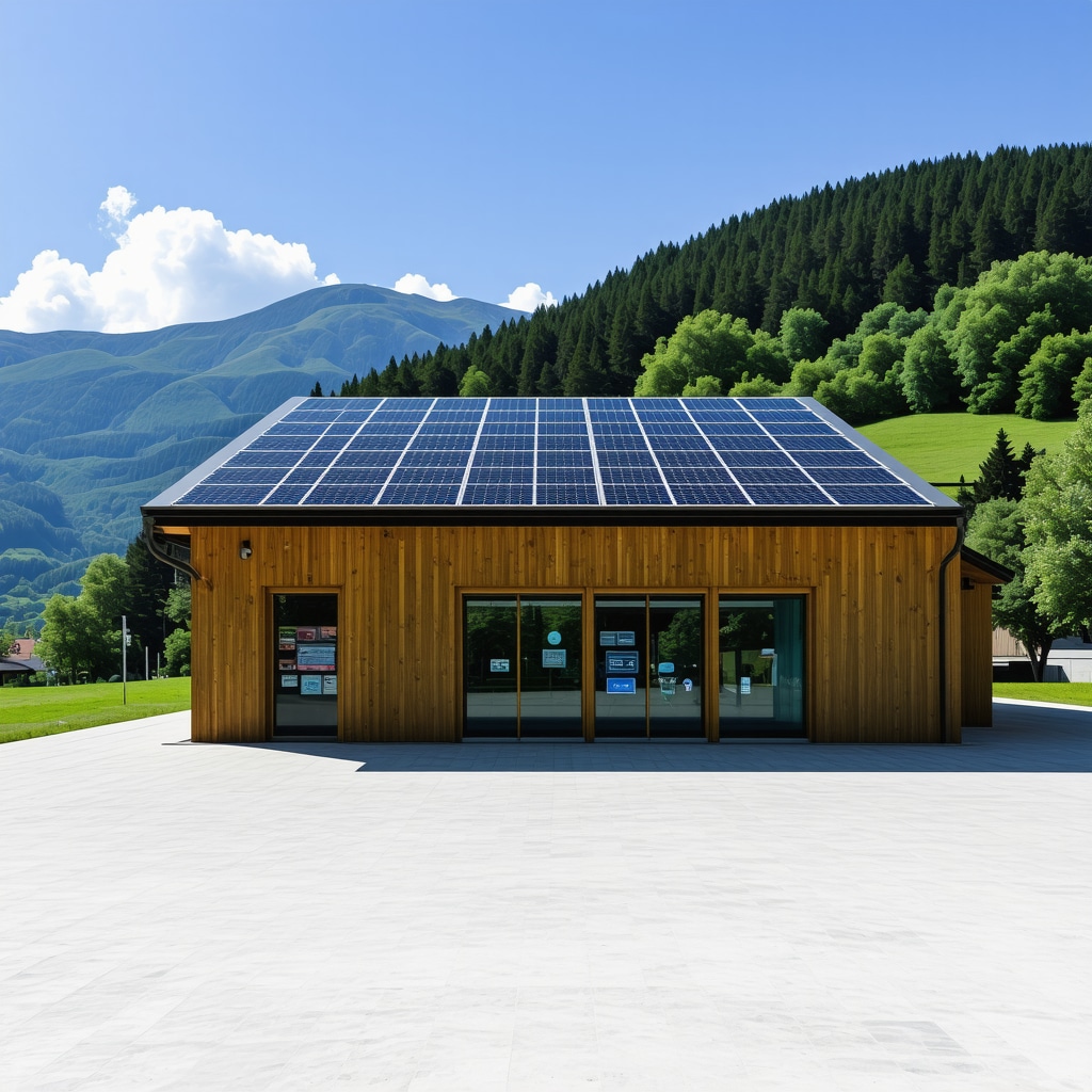 Centru turistic ecologic cu panouri solare și chioșcuri digitale interactive în natură, regiunea Gostivar