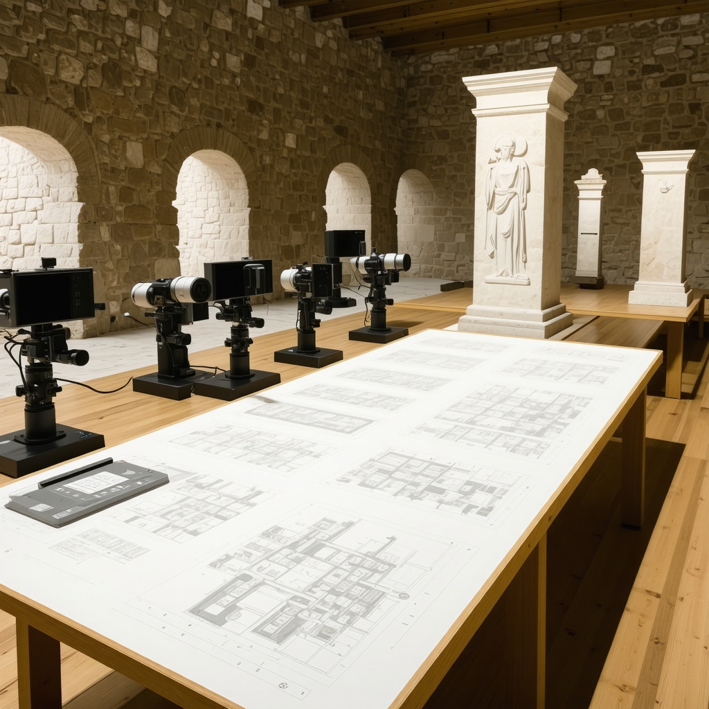 Experts using 3D scanning technology for heritage conservation in Priștina