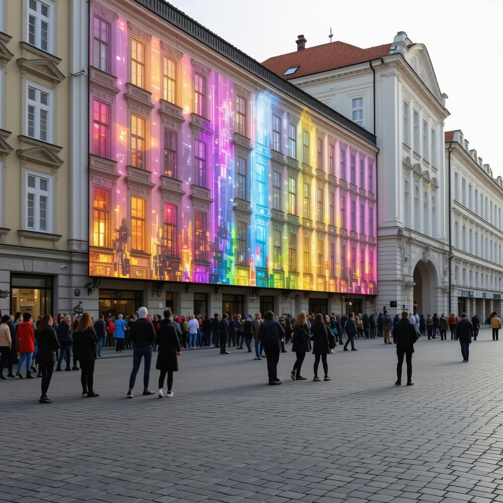 Digital art installations and collaborative cultural events blending tradition and technology in Ljubljana