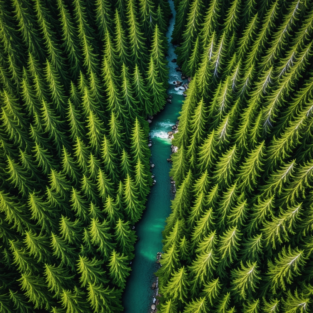 Drone equipped with multispectral cameras flying over mountains and forests near Berane