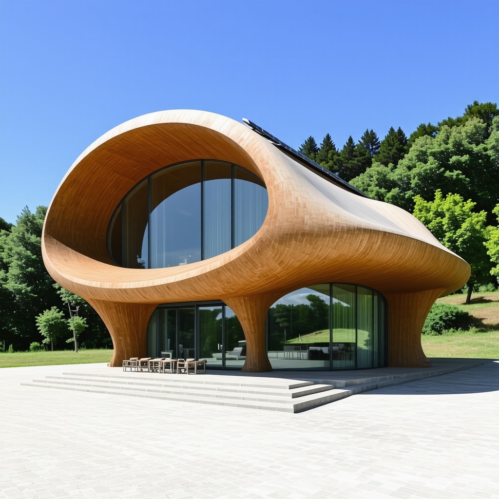 Modern eco-friendly tourist center showcasing sustainable architecture in Gevgelija