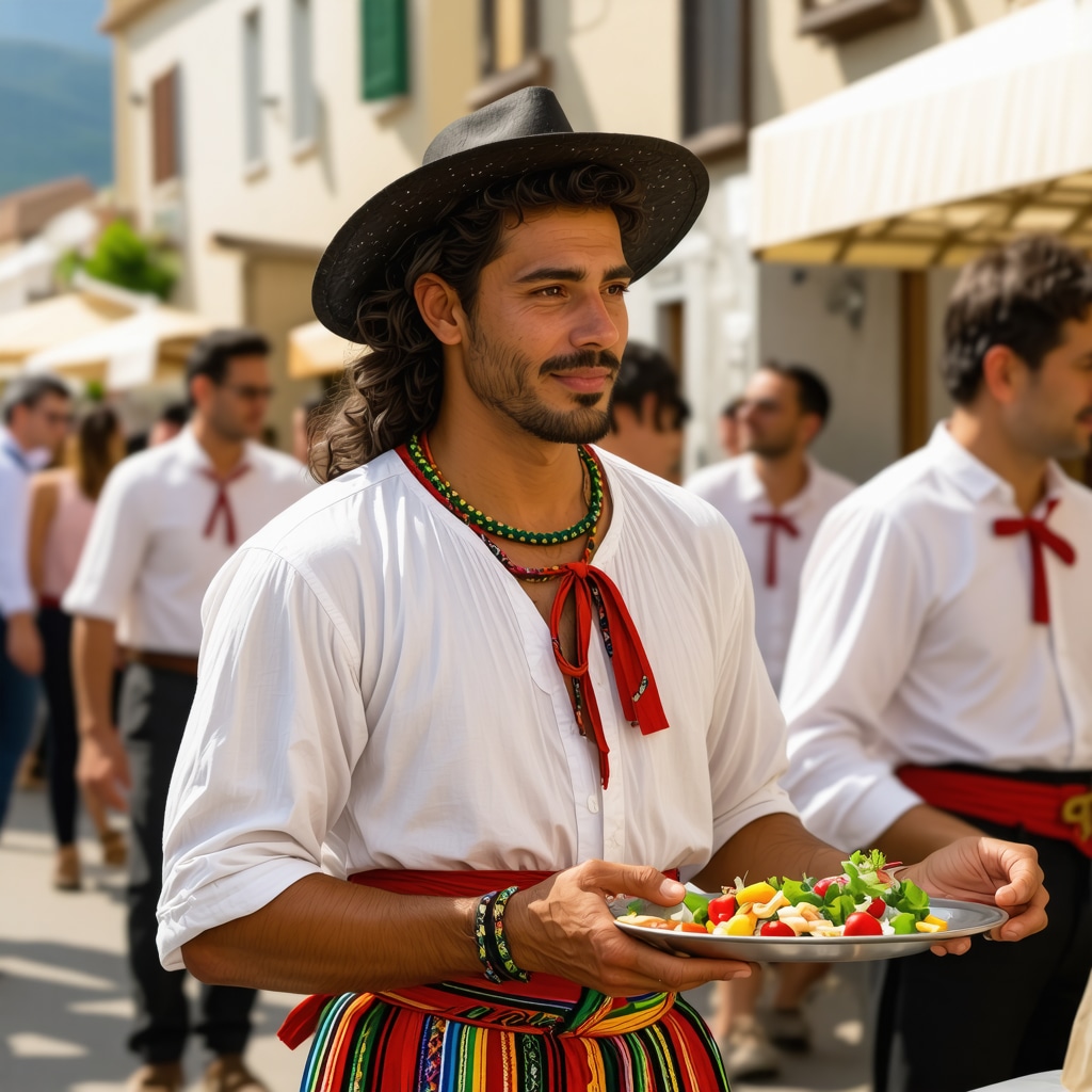 Festival cultural în Herceg Novi cu costume tradiționale și mâncare specifică Balcanilor