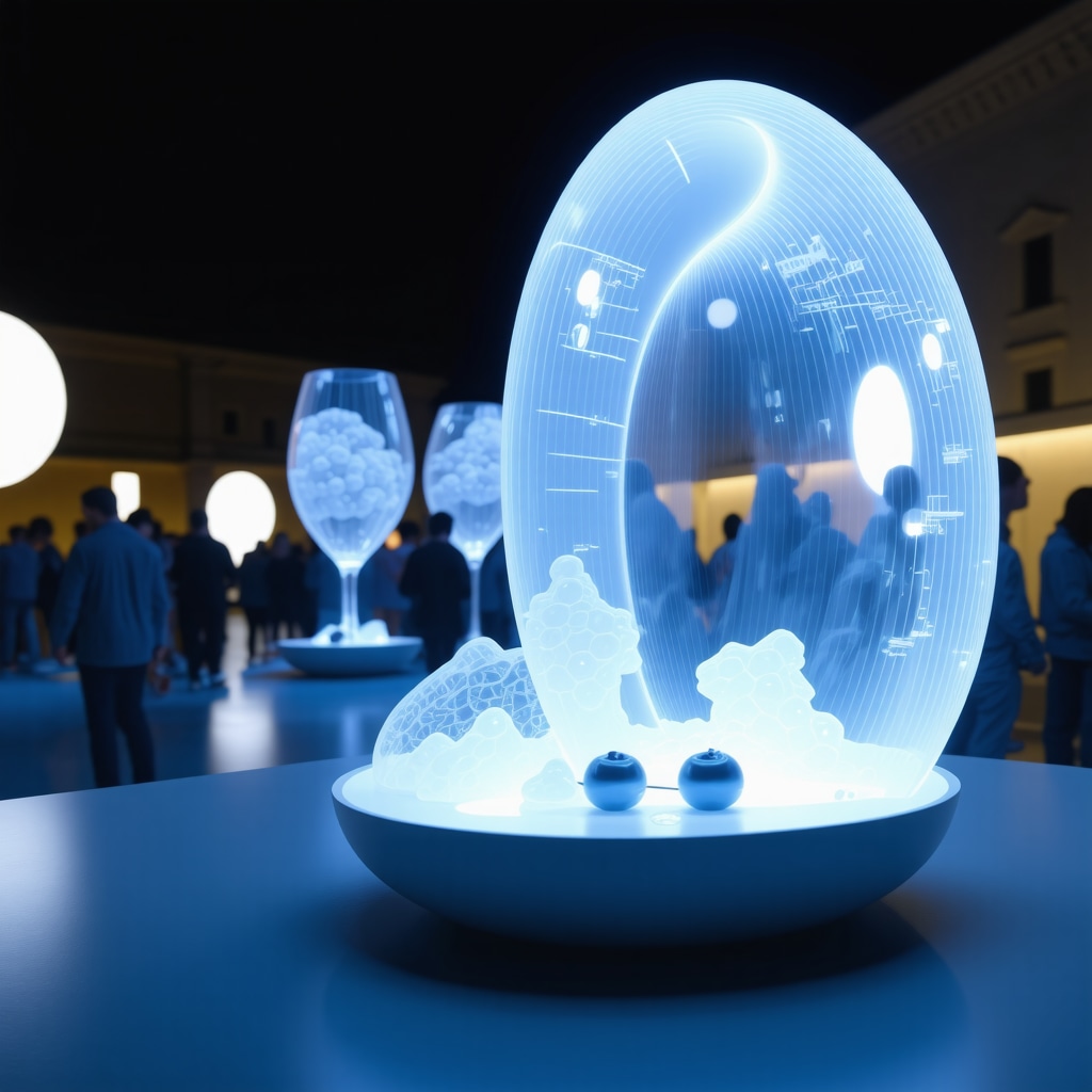Augmented reality art installations and molecular gastronomy presentations at a night festival in Bucharest