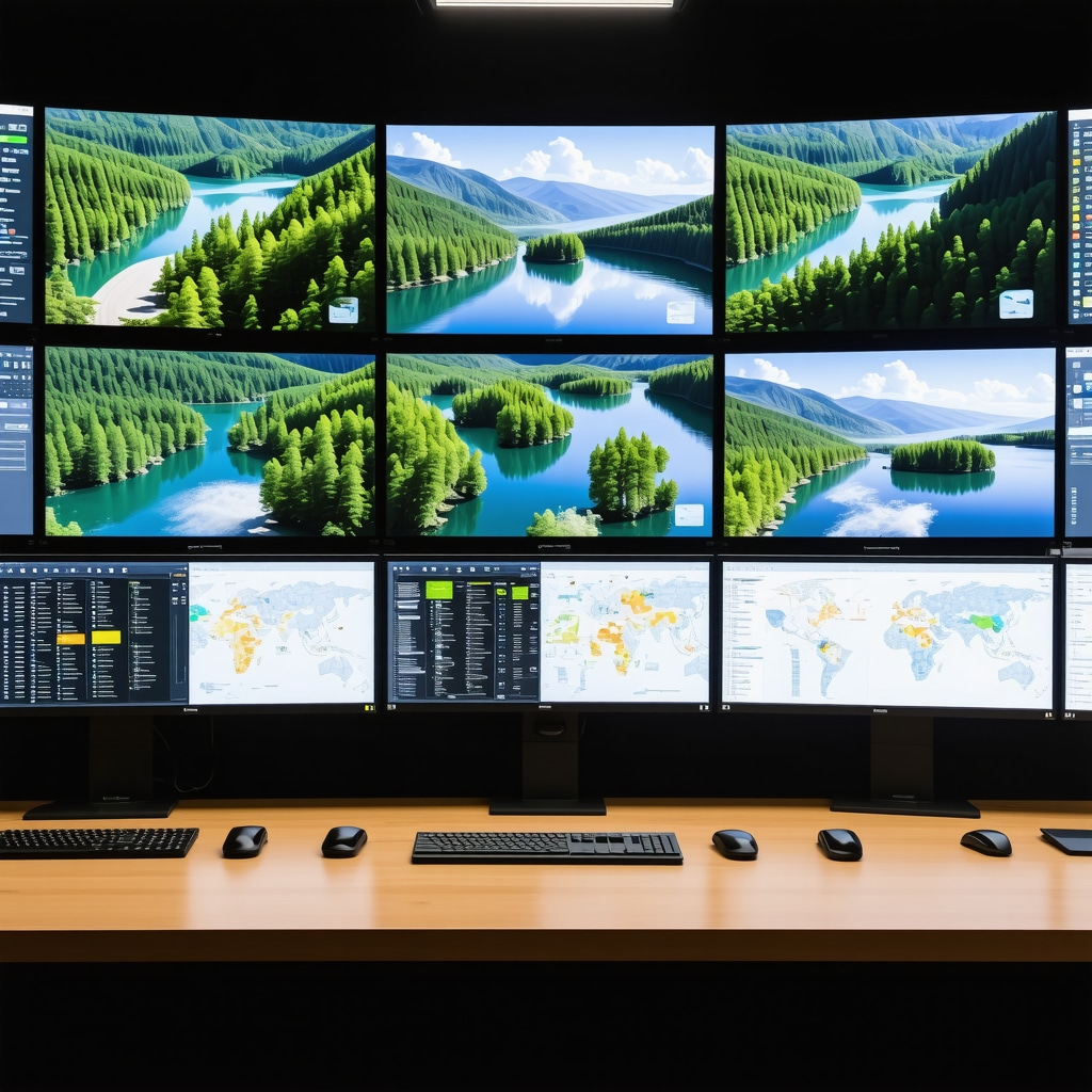 Control room showing real-time environmental monitoring systems and AI analytics for Plitvice Lakes
