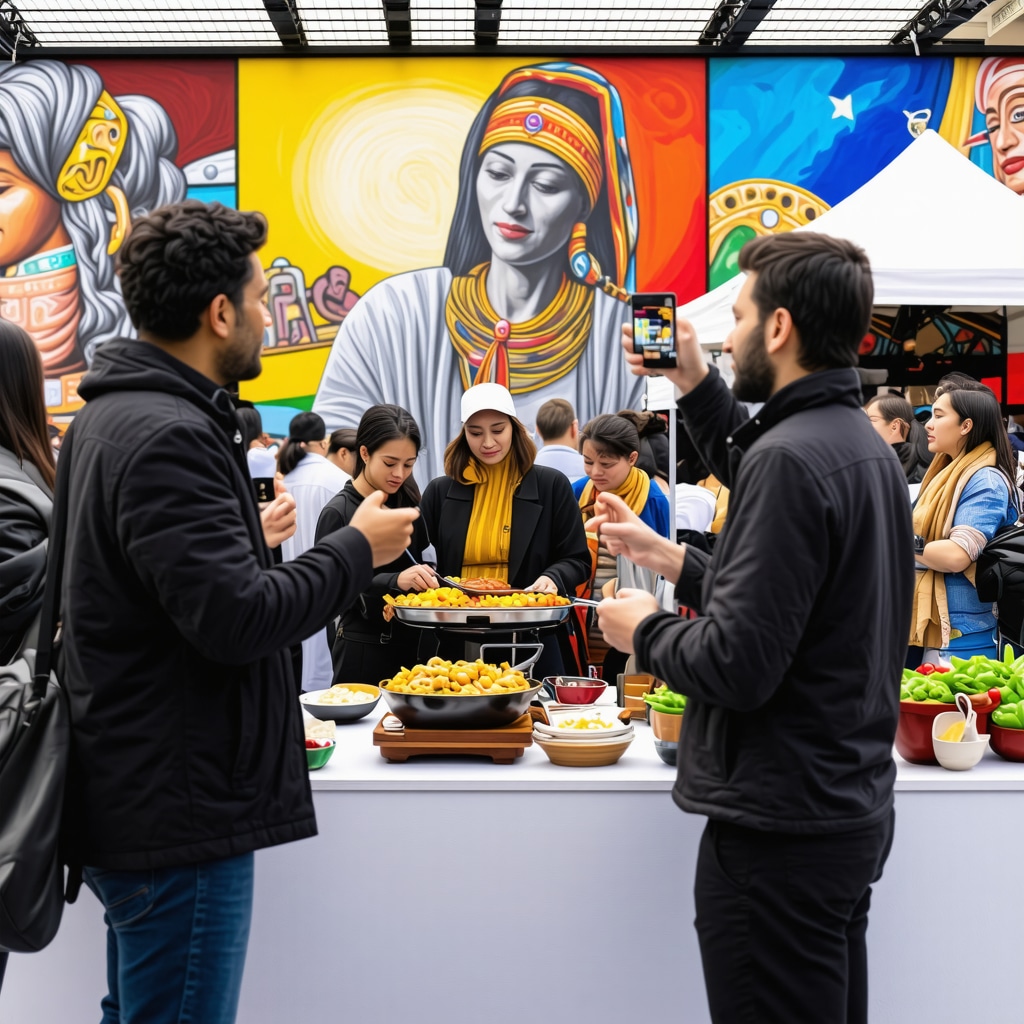Augmented reality street mural and gastronomic festival in Skopje showcasing cultural fusion