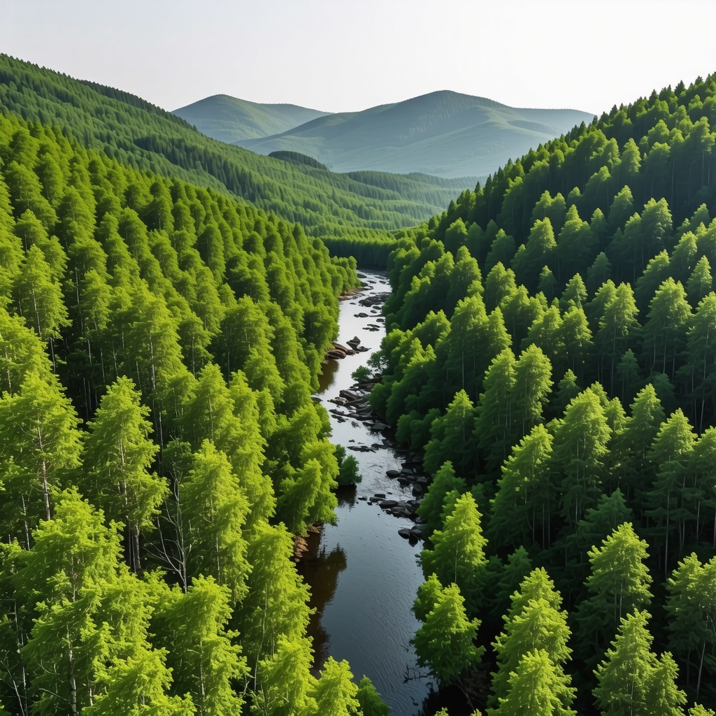 Serene landscape of Kamchia Nature Reserve with river and dense forest