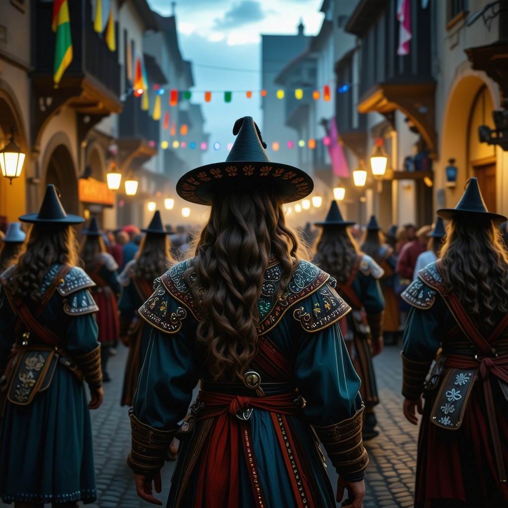 Traditional Kurentovanje costumes with digital holograms and interactive technology at Ptuj festival