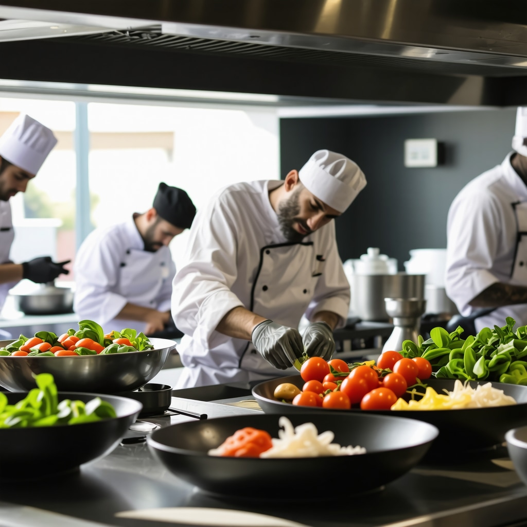 Chefs preparing local Adriatic seafood with modern sustainable techniques in a Split restaurant kitchen