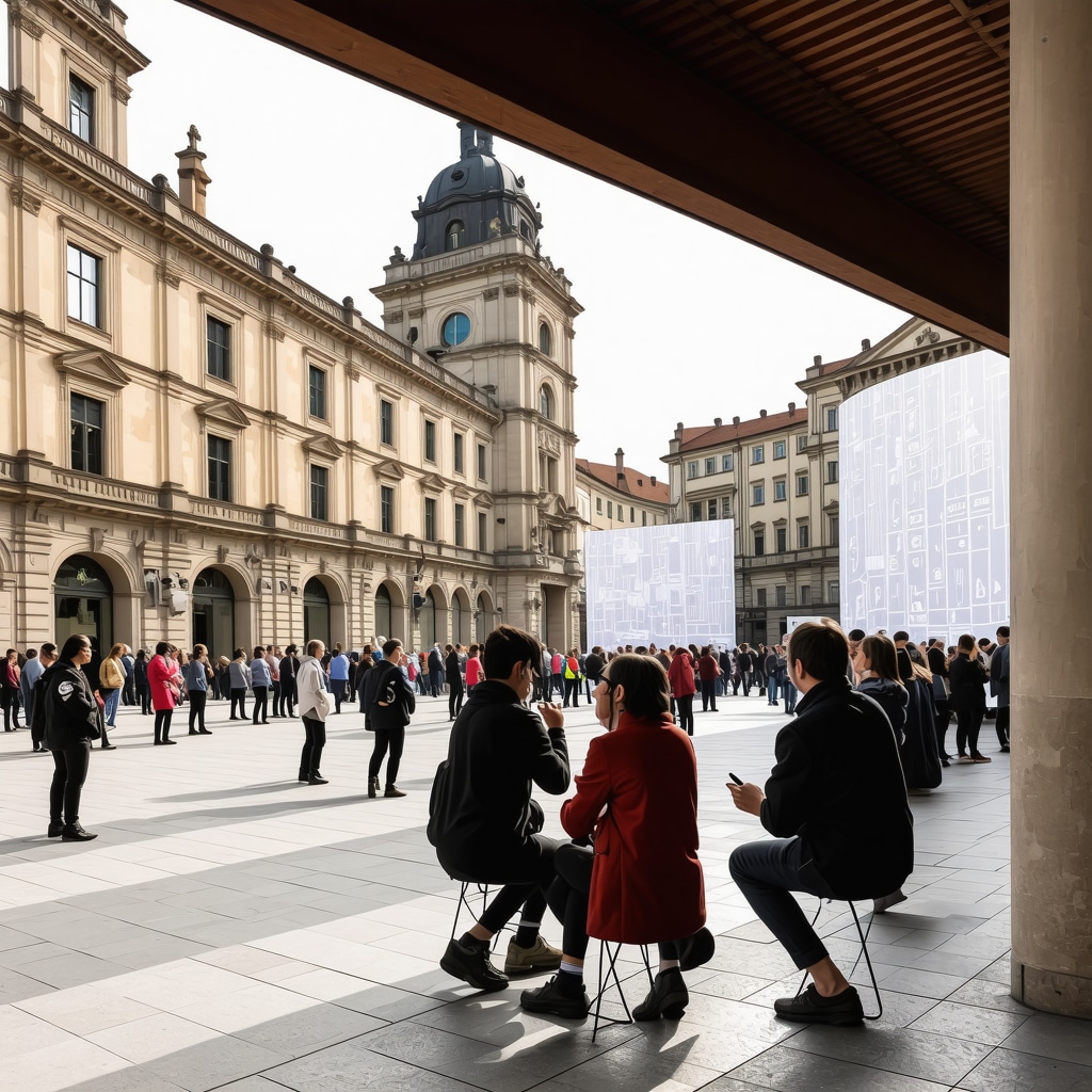 Historic buildings in Ljubljana enhanced with augmented reality and 3D scanning technology during community urbanism event