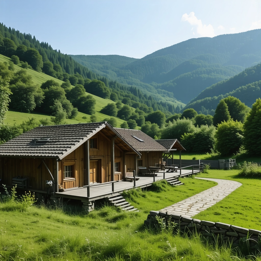 Traditional Serbian village enhanced with digital technology and eco-friendly tourism infrastructure in Sjenica