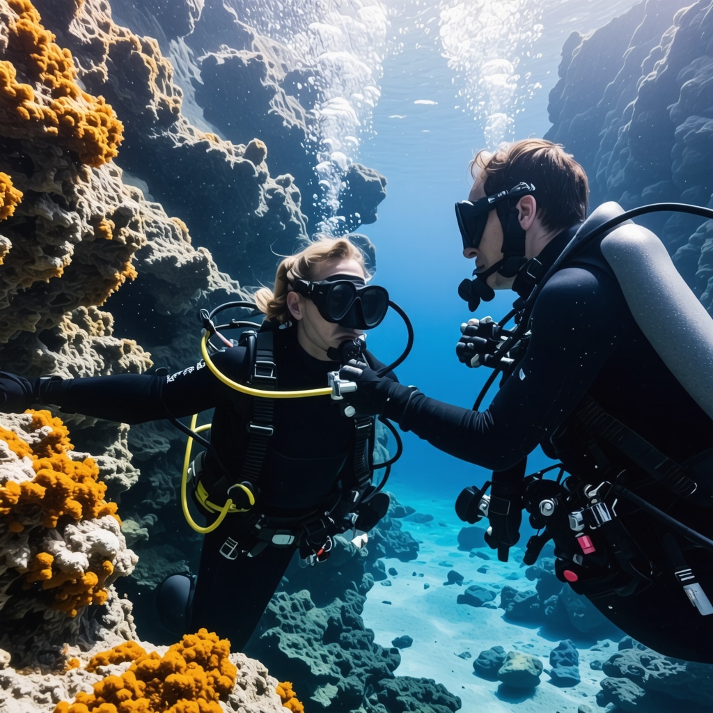 Scufundători explorând ruinele unui epavă antică în apropiere de Dubrovnik
