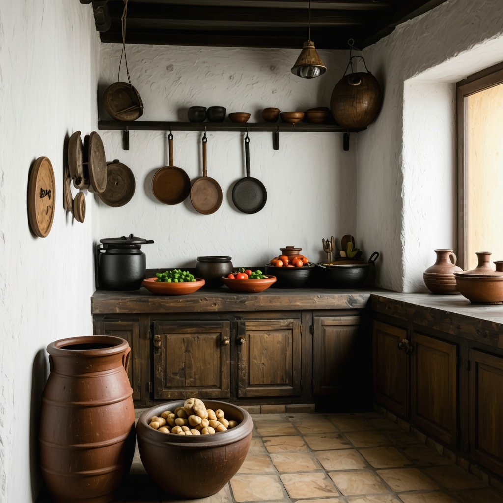 Rustic kitchen in Gevgelija blending traditional and modern cooking