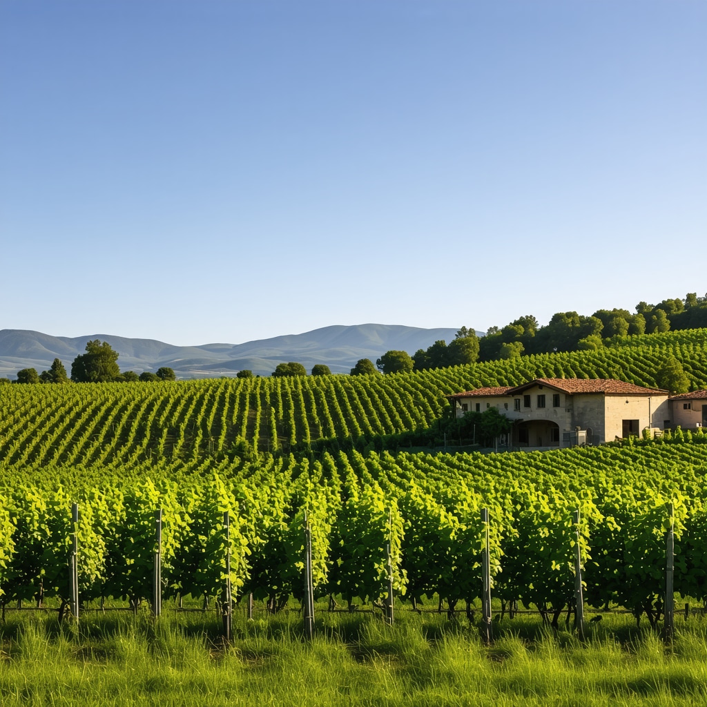 Vineyards and modern winery blending tradition and innovation in Tikveš, Macedonia