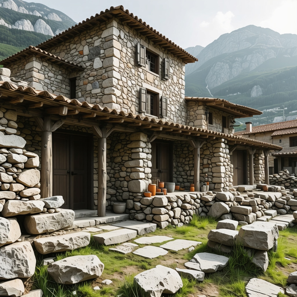 3D laser scanning technology applied to traditional stone houses in Gjirokastër alongside artisans restoring stone and wood elements