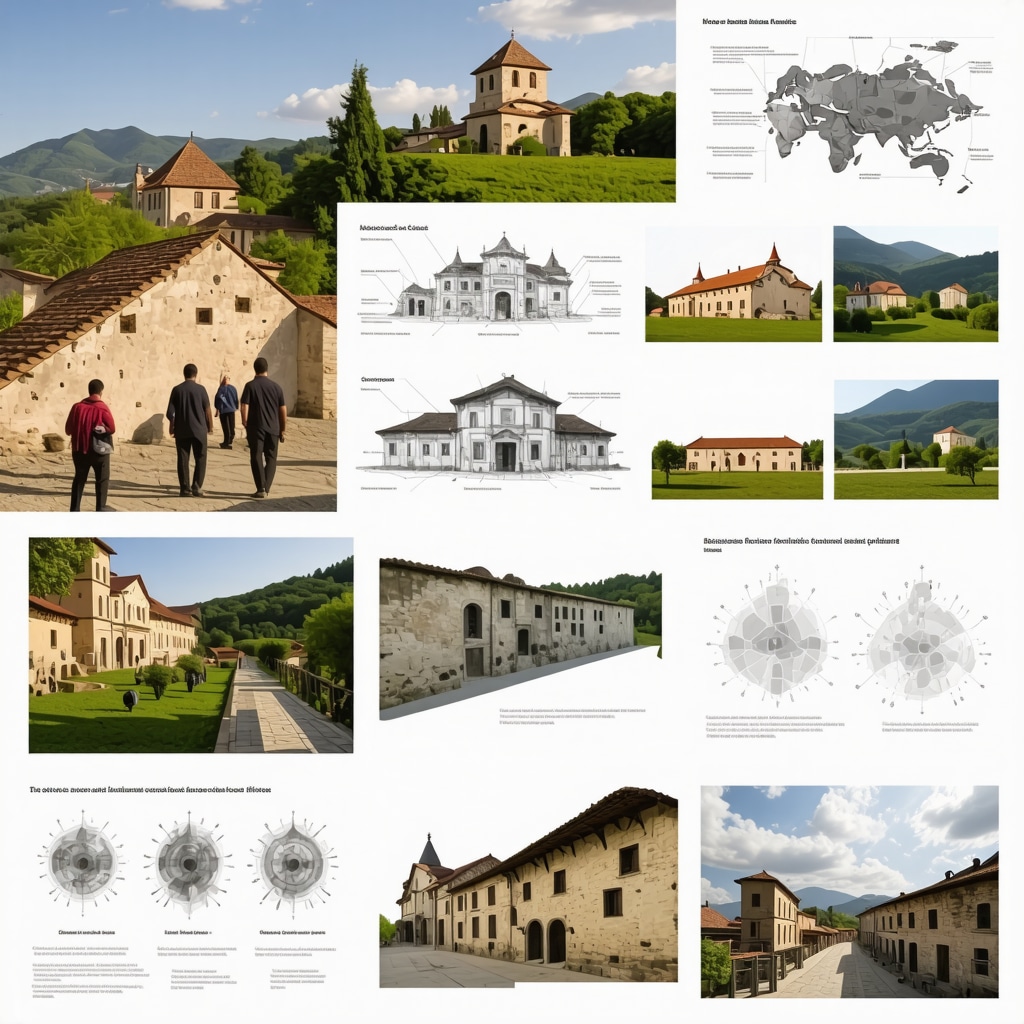 Visitors using augmented reality devices to explore traditional Serbian cultural heritage sites with digital reconstructions and ecological information overlays in Knjaževac