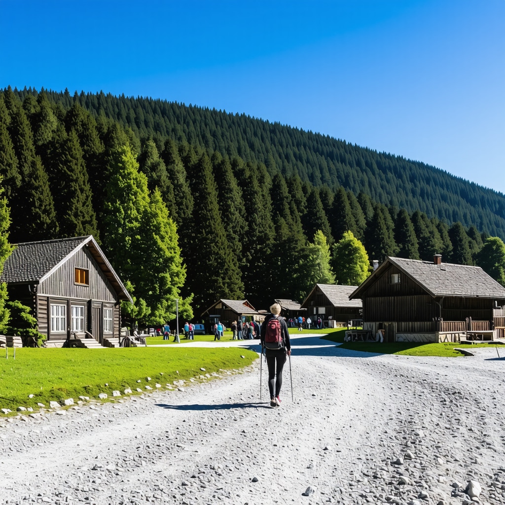 Panoramic view of Bansko with sustainable hiking trails and traditional houses