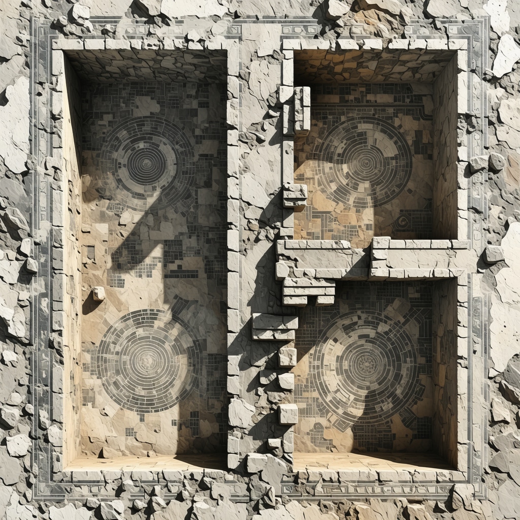 3D digital model of Stobi archaeological ruins with highlighted mosaics and structures using LiDAR technology