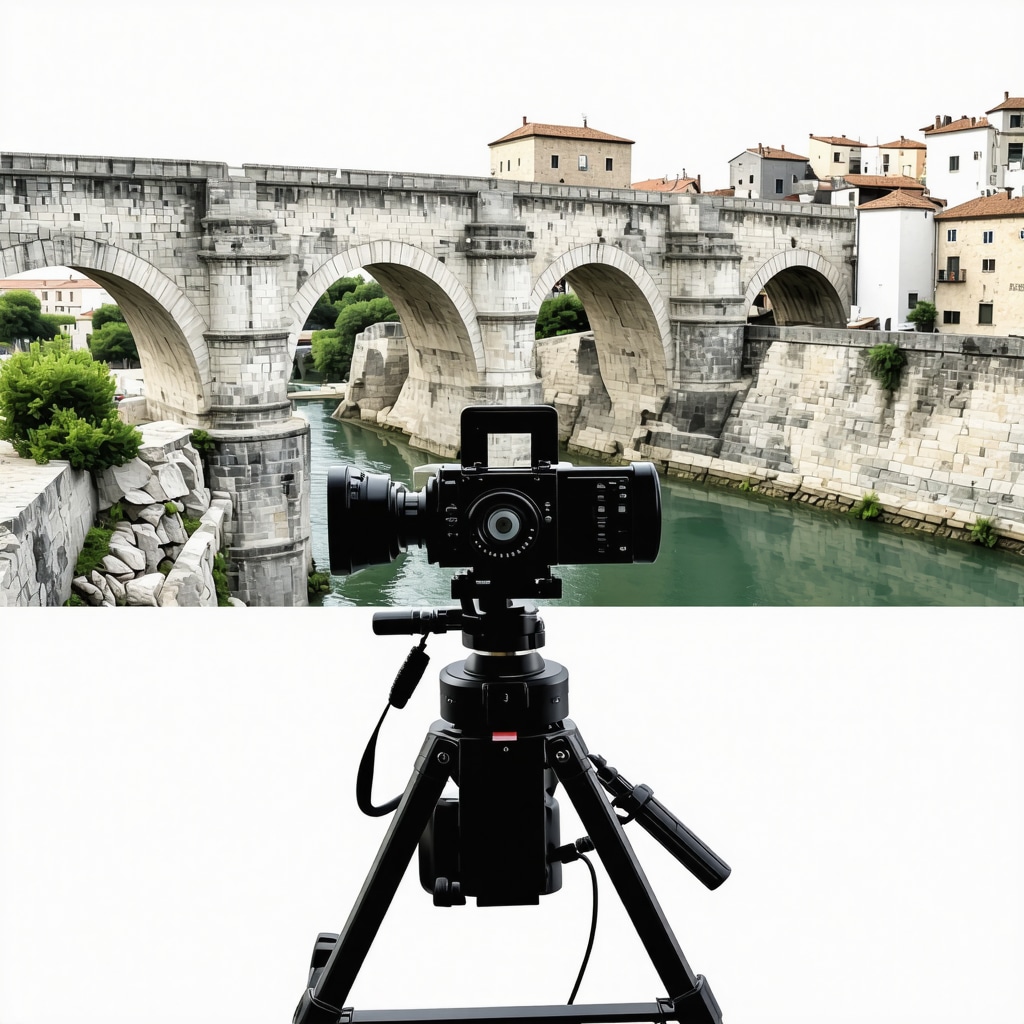Experts and community members using 3D scanning technology on Stari Most bridge in Mostar for advanced heritage preservation