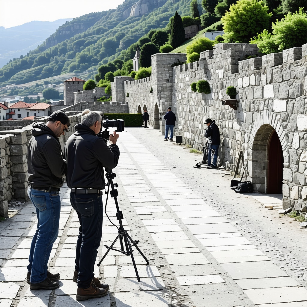 Experts conducting 3D digital scanning of Prizren's medieval fortress for preservation