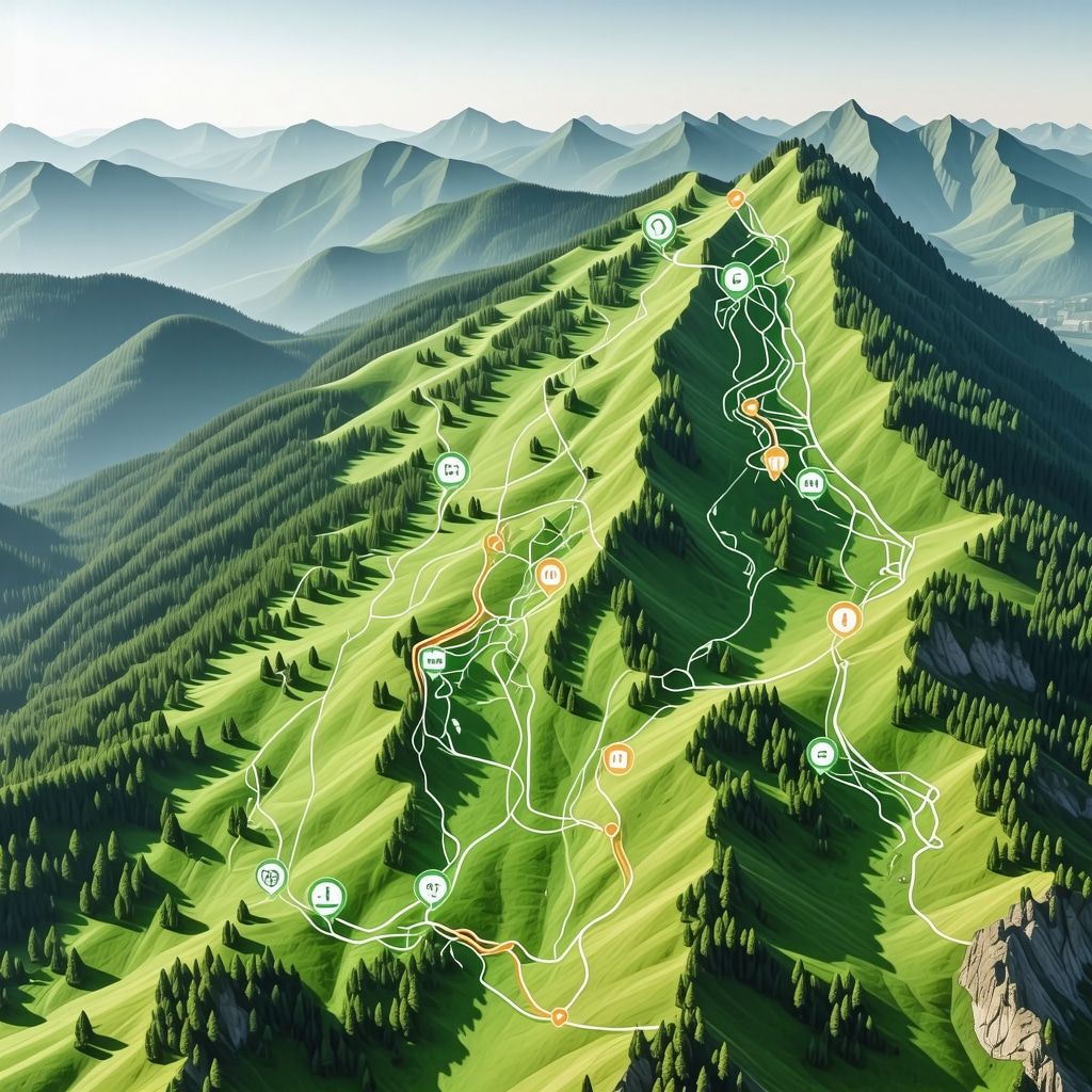 Augmented reality digital map highlighting hiking trails, biodiversity, and cultural sites in Aranđelovac mountains