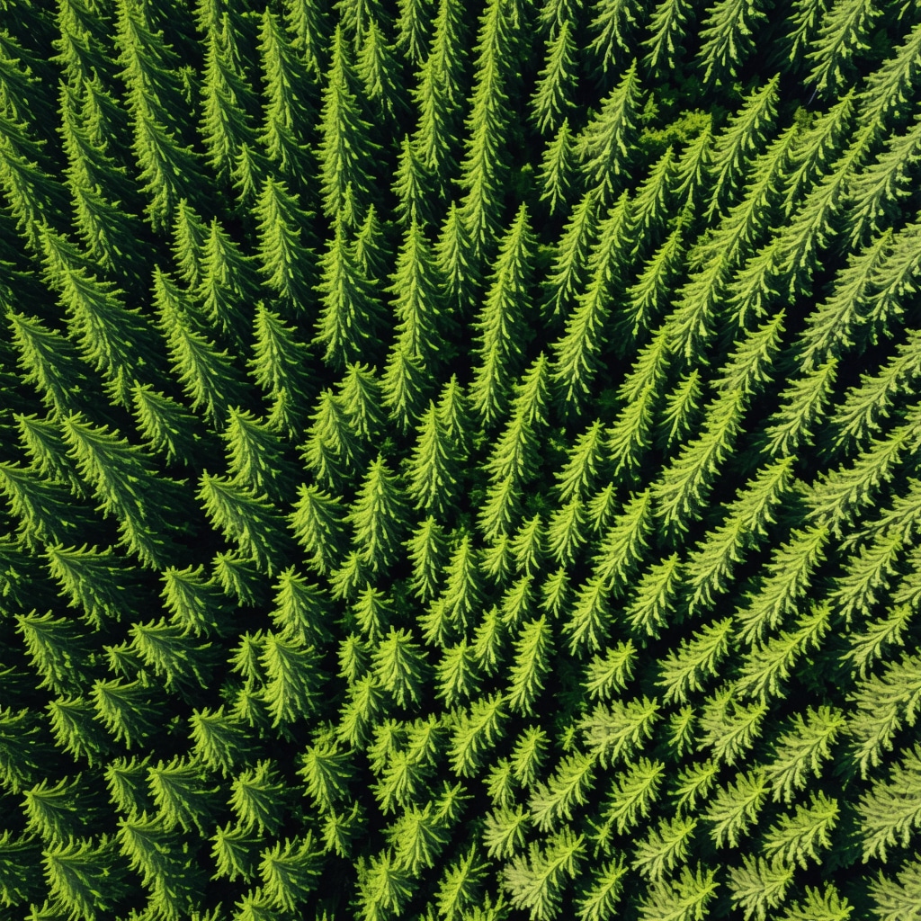 Aerial image depicting Kırklareli's forests and hiking trails monitored by drone technology