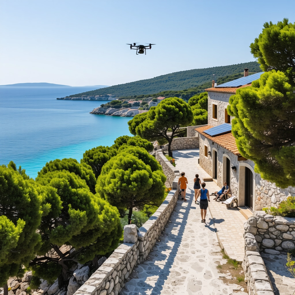 Coastal Halkidiki showcasing sustainable tourism technologies and natural beauty