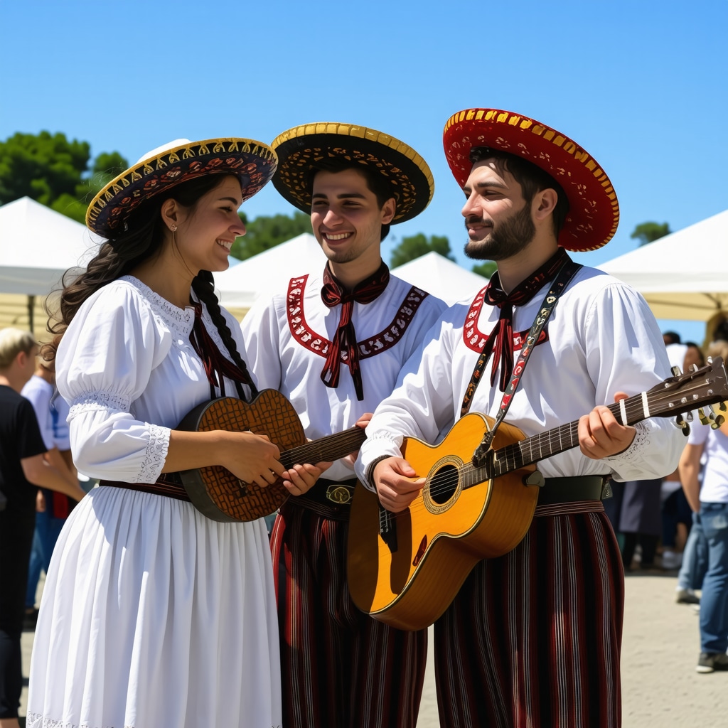 Festival cultural în Međugorje cu costume tradiționale bosniace și muzicieni sevdalinka