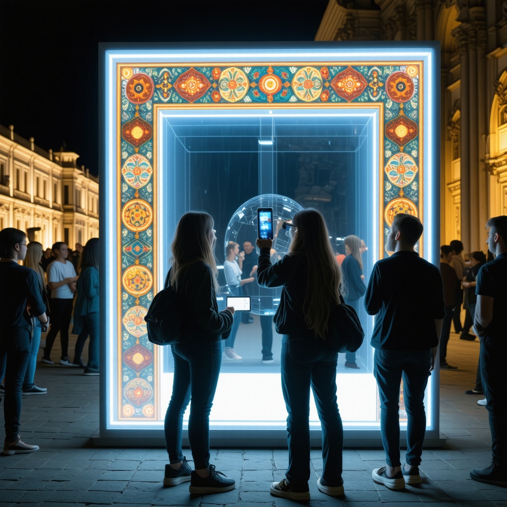 Interactive festival scene in Subotica with augmented reality and artificial intelligence technology blending tradition and innovation