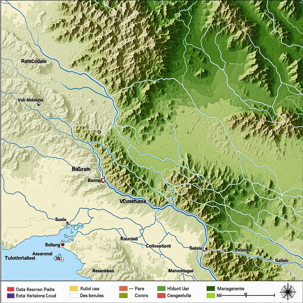GIS map illustrating tourism flows and land use in Knjaževac for sustainable tourism planning