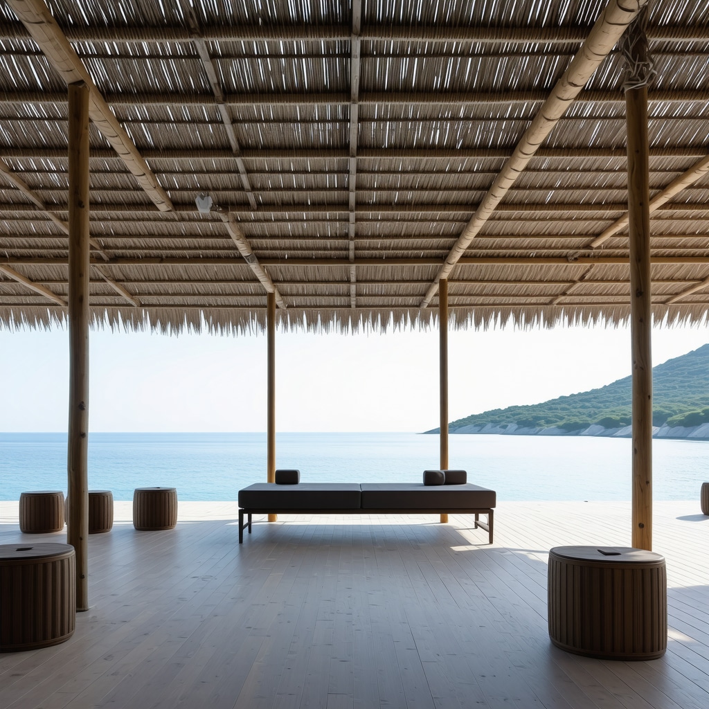 Eco-friendly festival setup with solar panels and local cultural workshops on Adriatic island