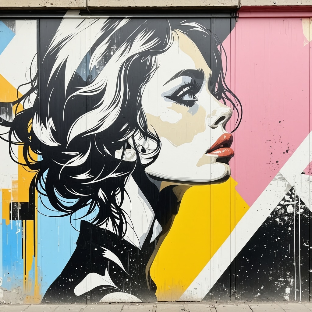 Modern street art and installations in Belgrade blending history and innovation