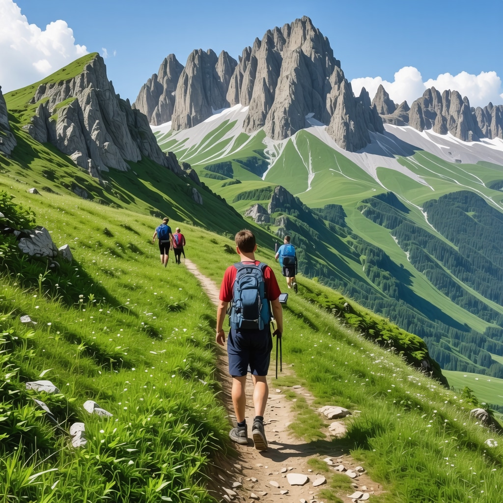 Dronă deasupra traseelor montane din Balcani, exploratori cu echipamente moderne