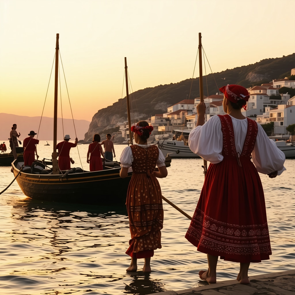 Festival maritim în Petrovac cu bărci tradiționale și costume populare