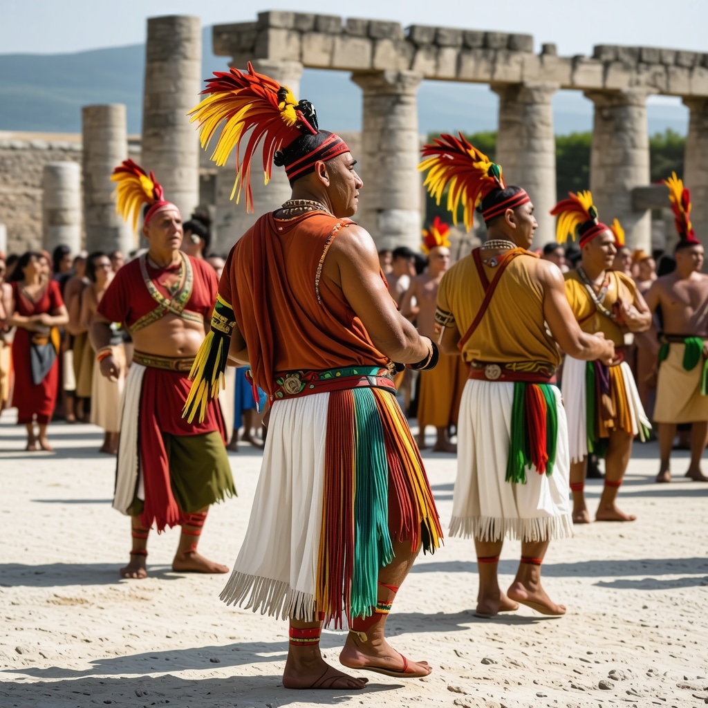 Festival cultural la Butrint cu monumente antice și participanți în costume tradiționale