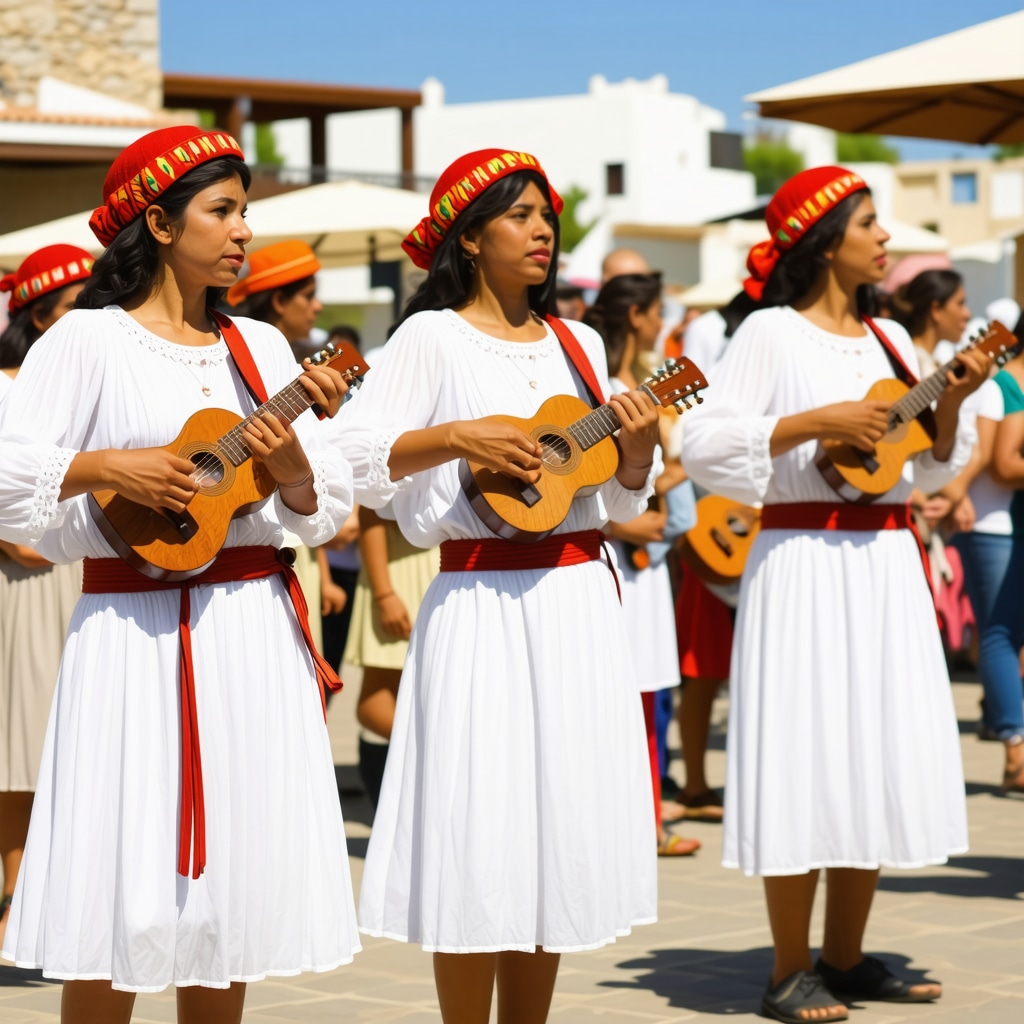 Festival tradițional cretan cu muzică și dans în aer liber