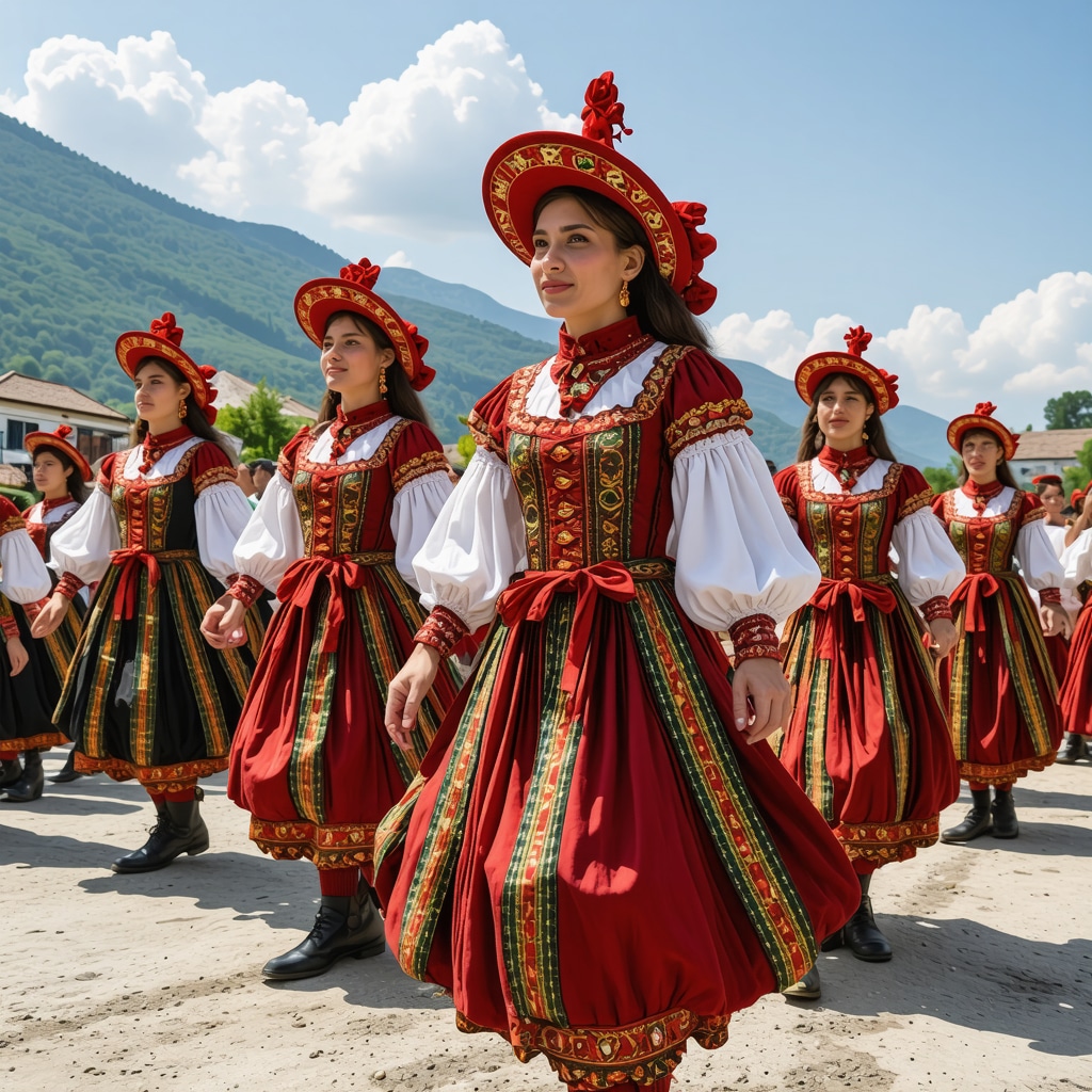 Festival montan tradițional cu costume locale și meșteșuguri