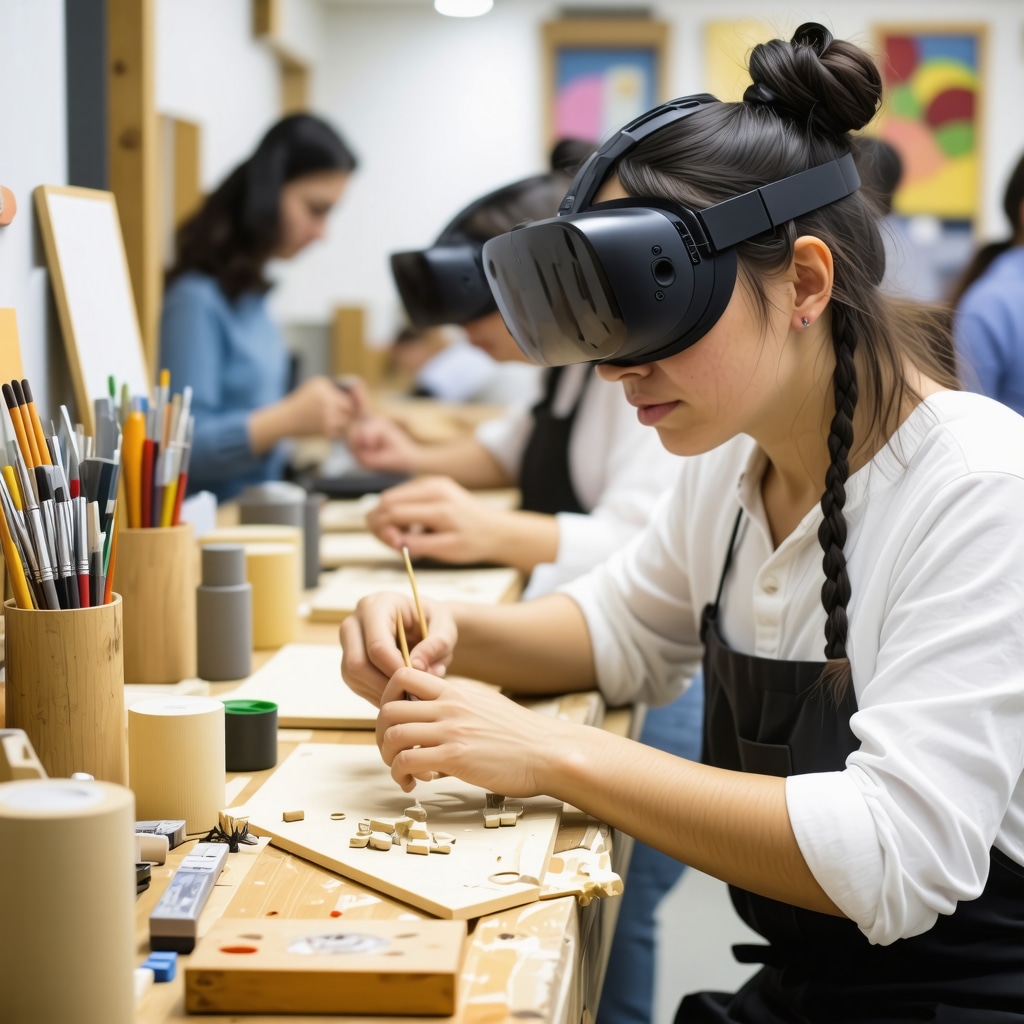 Artisans in Gabrovo using virtual reality and AI tools alongside traditional crafts