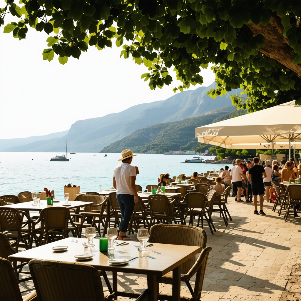 Scenic Makarska coastline with local markets and traditional restaurants
