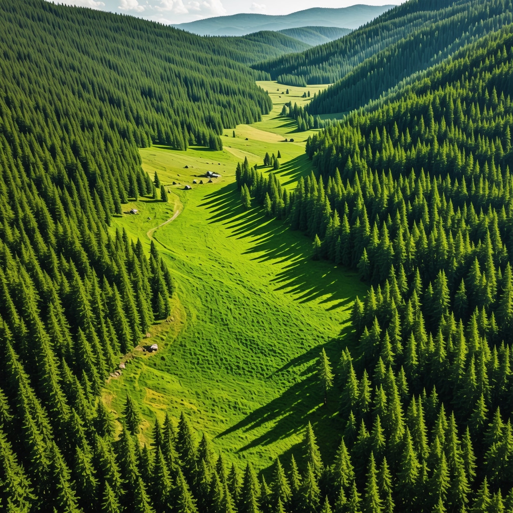 Imagine aeriană a munților Zlatibor cu păduri verzi și trasee de drumeție