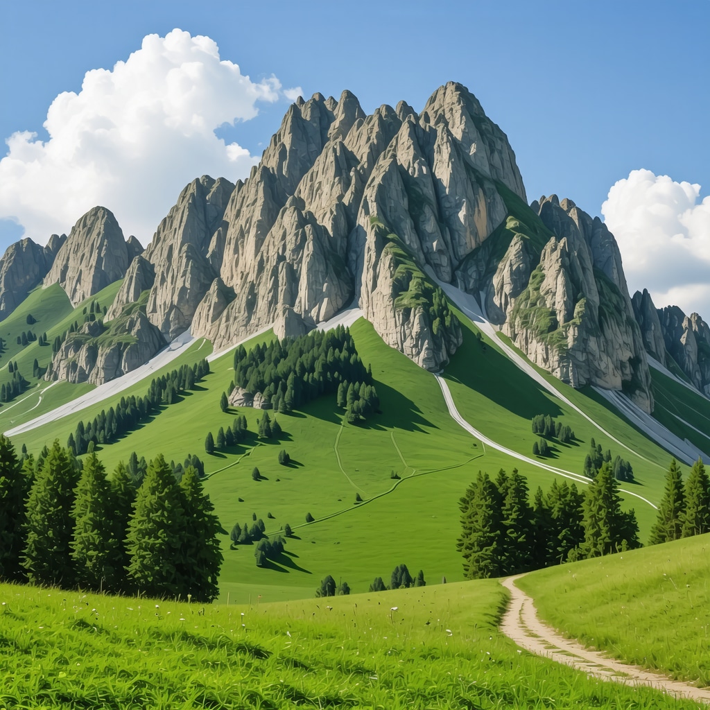 Peisaj montan spectaculos cu trasee de drumeție și priveliști panoramice