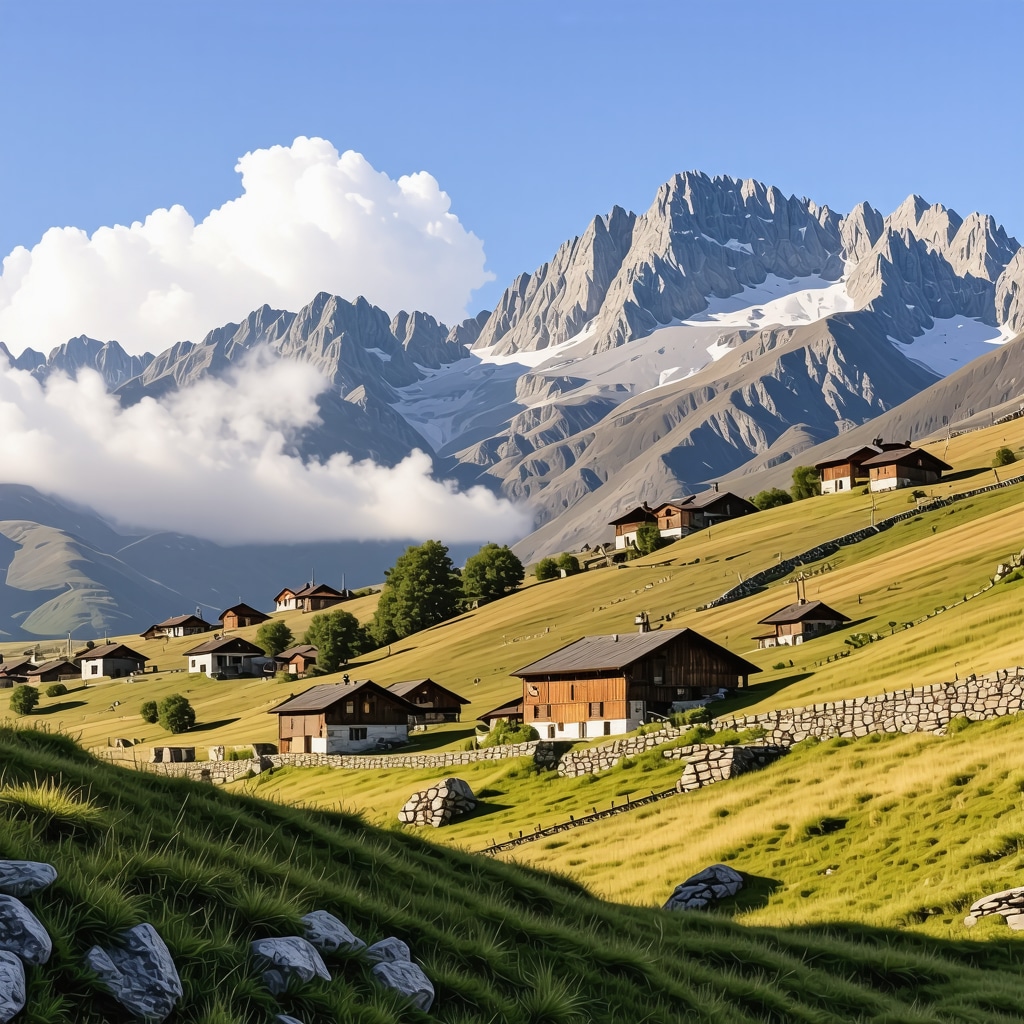 Imagine cu peisaje alpine și tradiții locale în Albania
