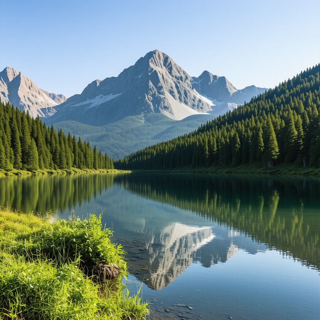 A breathtaking view of snow-capped peaks, crystal-clear lakes, and lush forests in Montenegro