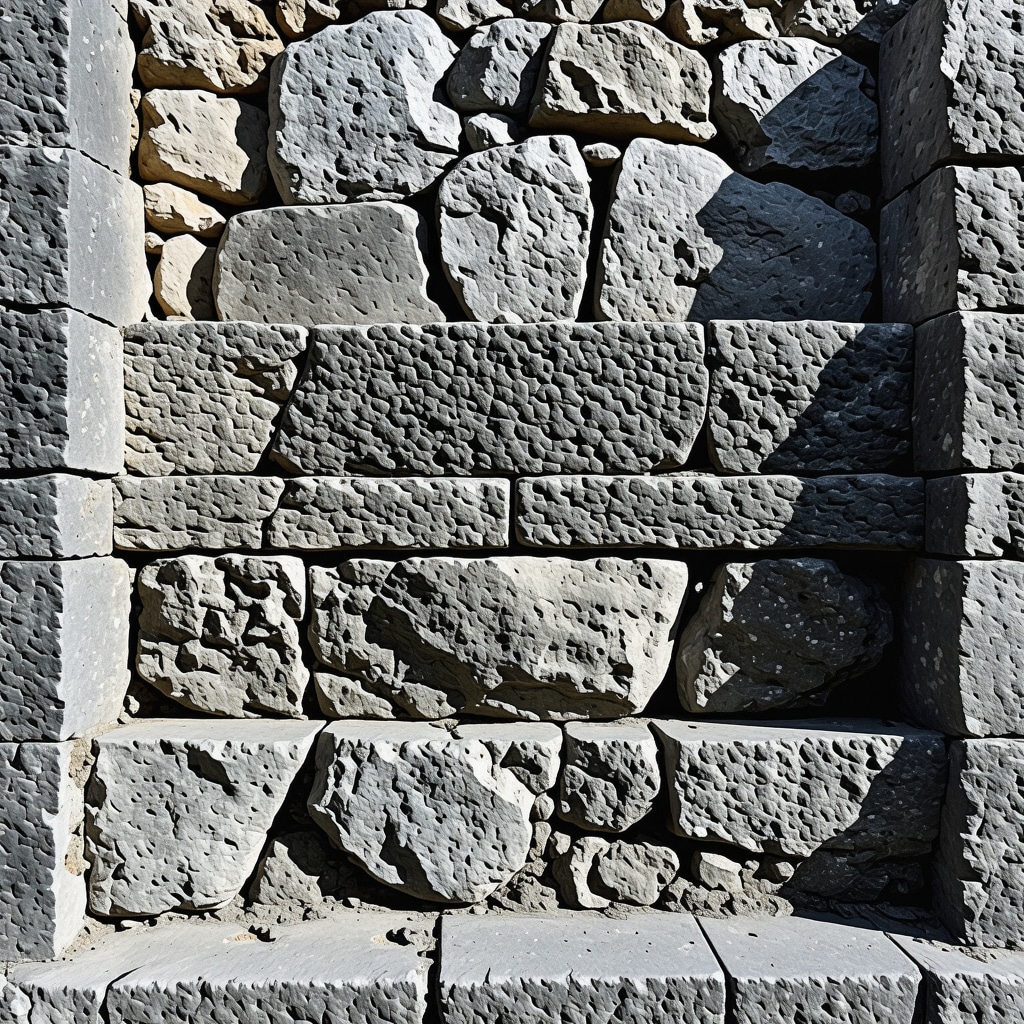 Close-up view of stratified soil layers at Butrint archaeological site showing multiple cultural periods