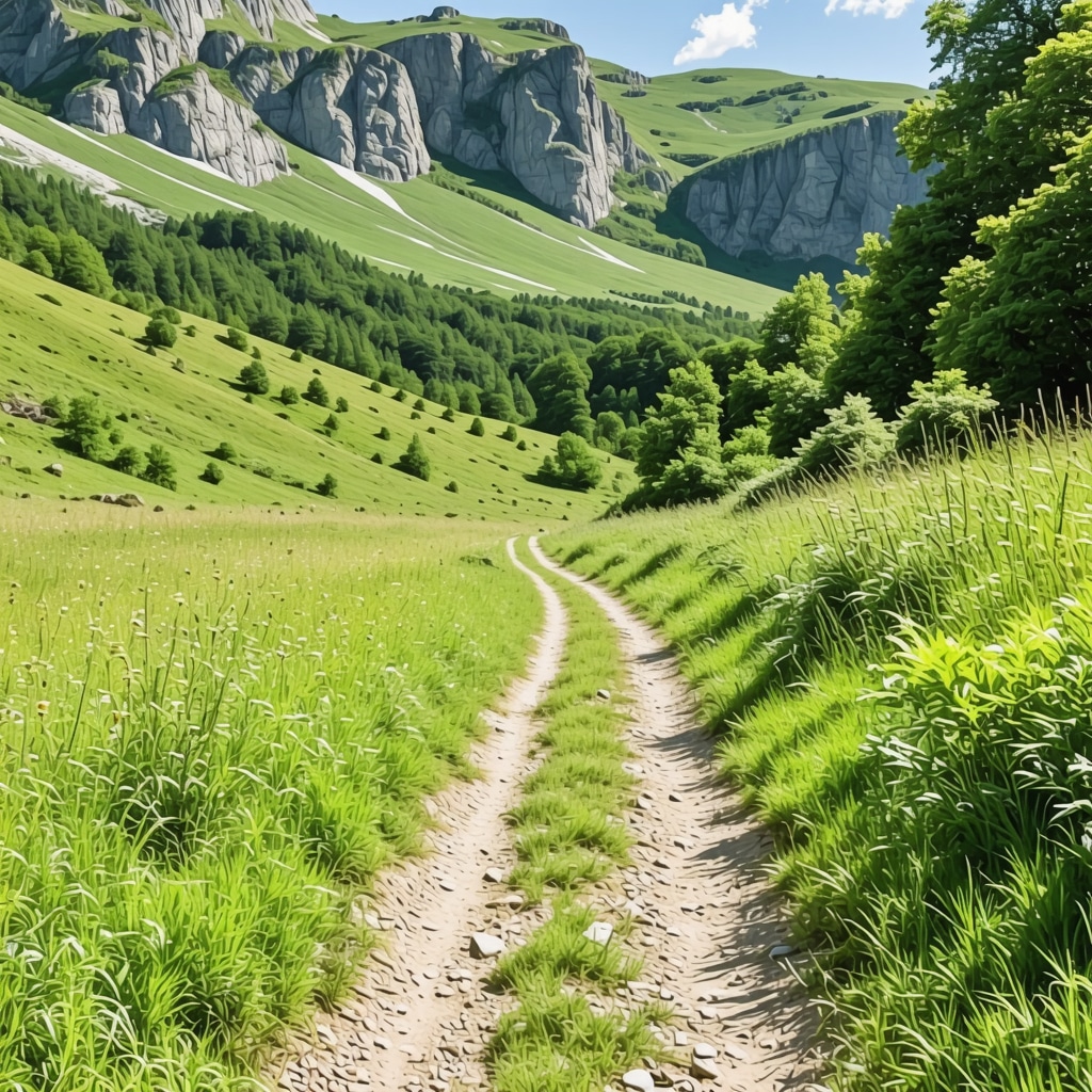 Traseu de drumeție în Durmitor cu peisaje montane și vegetație luxuriantă