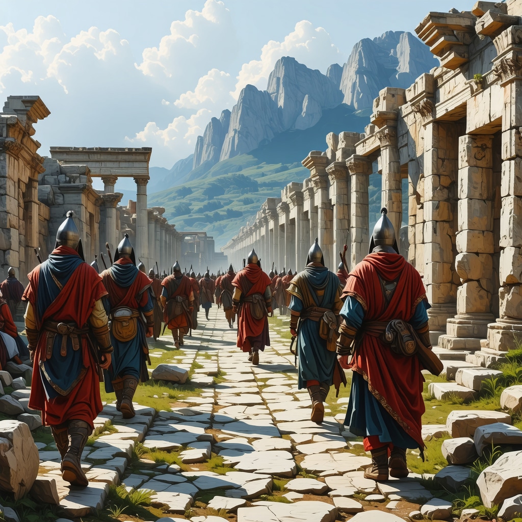 Traveler exploring Balkan cultural sites with festivals and ruins.