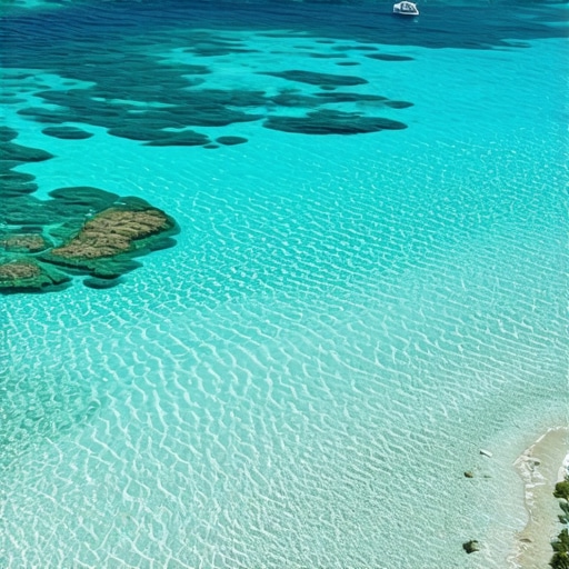 Scenic view of Croatian coast with islands and turquoise waters